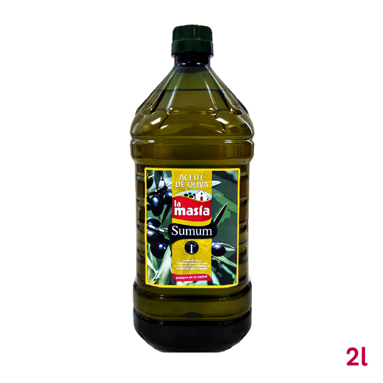 Botella de aceite de oliva Sumum 2 litros Botella de aceite de oliva Sumum 2 litros