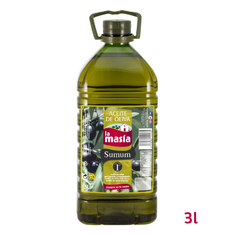 Botella de aceite de oliva Sumum 3 litros Botella de aceite de oliva Sumum 3 litros