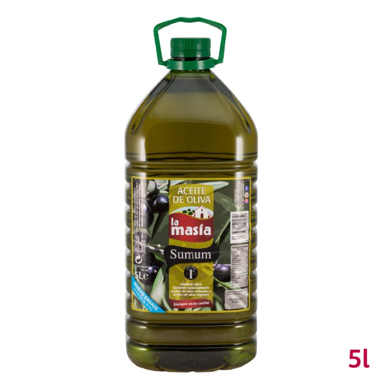 Botella de aceite de oliva Sumum 5 litros Botella de aceite de oliva Sumum 5 litros
