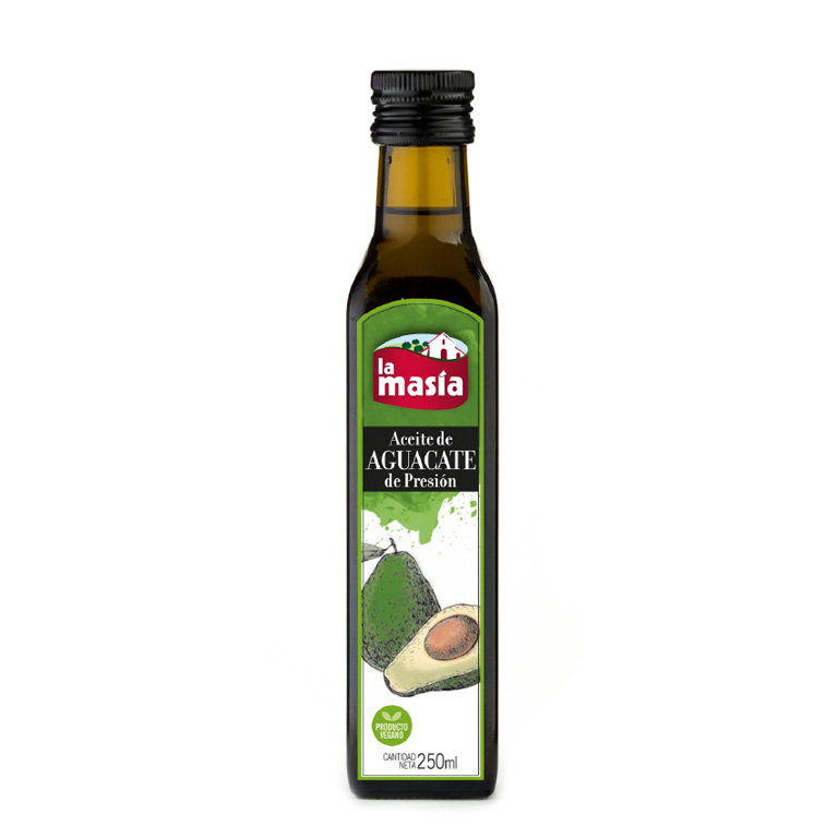 Botella de aceite de aguacate 250 ml