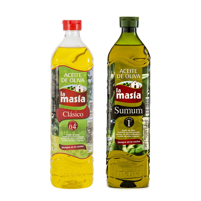 Botella de aceite de oliva Clásico y Sumum