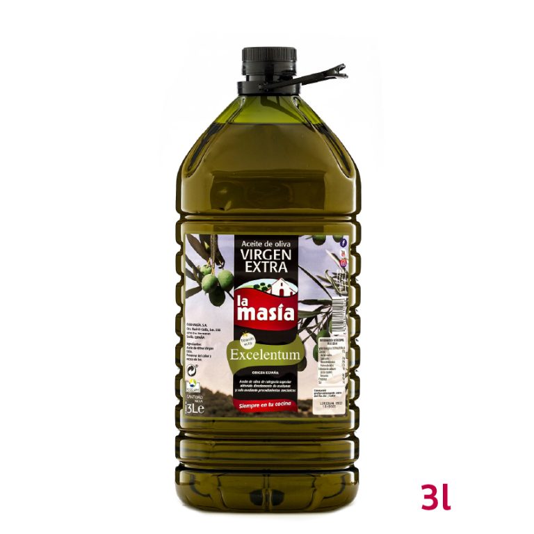 Botella de aceite de oliva virgen extra Excelentum 3 litros