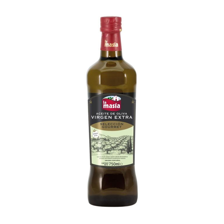 Botella de aceite de oliva virgen extra selección gourmet