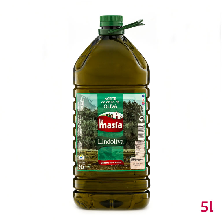 Botella de aceite de orujo de oliva Lindoliva 5 litros